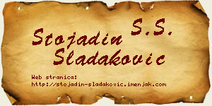 Stojadin Sladaković vizit kartica